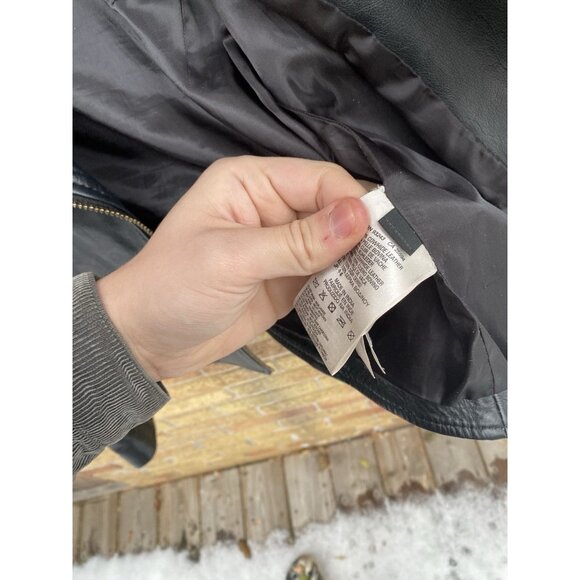 Vintage Diesel Asymmetrical Biker Jacket Women’s M Black Lambskin Leather Y2k - Picture 6 of 8